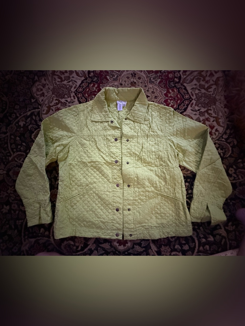 2x women’s Coldwater Creek Quilted light Puffer Jacket - Lime